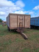 1977 T Darlay TD4 12t dropside wooden trailer with manual tailgate and grain chute on Vredestein 12.