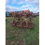 Kongskilde Vibroflex 4.5m manual folding springtine cultivator with following harrow and depth wheel