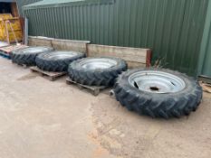 Set Alliance 340/85R36 wheels and tyres to suit Kellands Agribuggy sprayer