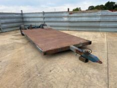 1992 AS Marston LL-5.0 15ft x 8ft low loader with single rear lowering axle on 12.5/80.15.3 wheels a