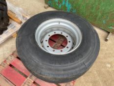 Single Corsair 385/65R22.5 wheel and tyre, 10 stud rim