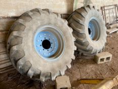 Pair Michelin 620/70R26 wheels and tyres with interchangeable centres to suit Berthoud sprayer