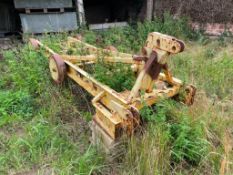 Michael Moore single leg mole plough with depth wheels, linkage mounted