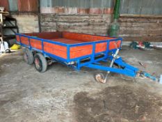 3m twin axle trailer with timber floor and sides