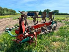 Kverneland LD85 4 furrow reversible plough, in furrow