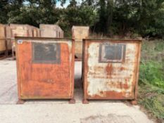 2 no steel hoppers