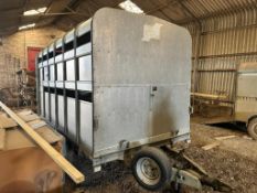 Ifor Williams twin axle 12ft demount livestock trailer, sprung tail gate. C/w sheep decks and cattle
