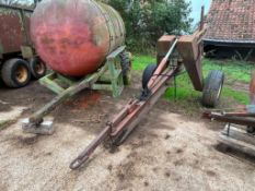 G Miles & Son single leg trailed mole plough adapted for pipe laying