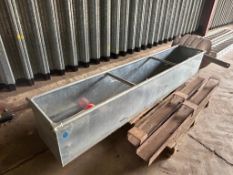 Galvanised water trough, 10ft