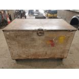Metal Site Storage Chest on Wheels