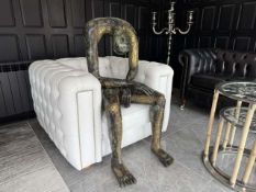 120CM TALL CAST BRONZE ABSTRACT MELANCHOLY STATUE IN STYLE OF ALBERT GYORGY