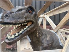LARGE CRATED REALISTIC DINOSAUR PARK STATUE IN FIBRECRETE