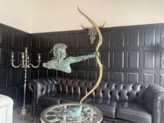 CAST BRONZE SCULPTURE OF AN ARCHER