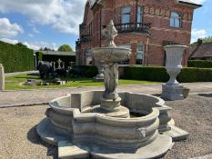 HUGE PALATIAL CASTLE FOUNTAIN, BASE, SURROUND,PLINTH 3.6M WIDE X 2.3M HIGH, PALLETED ON 2 PALLETS.