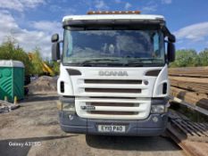 2010 10 reg Scania P360 6x4 Hookloader with Flat Bed & Spoil Skips (Collection from Leyland)