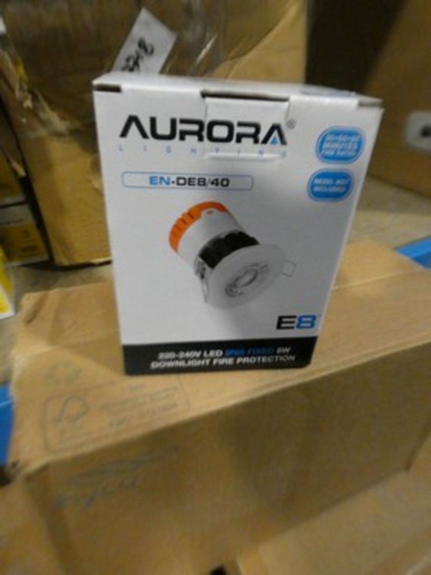 12 x Wessex led integrated 3cct fire rated down lights and 8 x Aurora EN DE8-40 fire rated led - Image 2 of 2