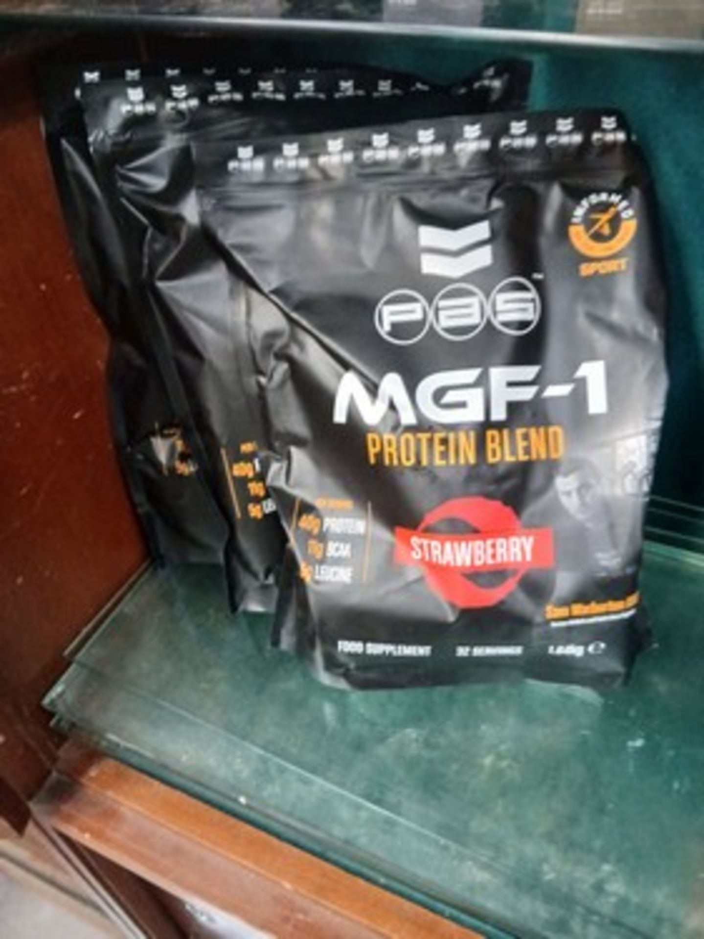 3 x 1.6kg packs of PAS MGF-1 protein blend food supplement, expiry 07/27 - Sealed new in pack (C4)