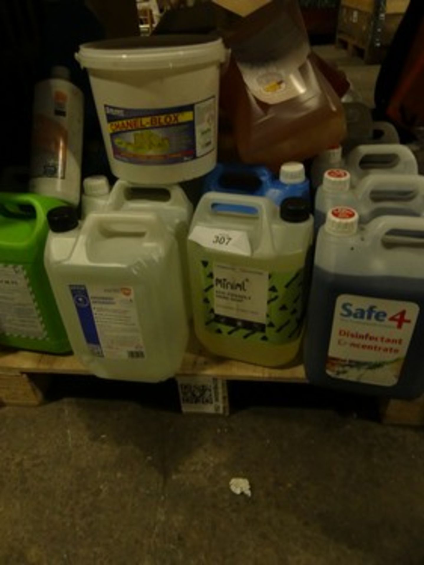 1 x pallet of cleaning products including 8 x 5 litre tubs of Sage 4 disinfectant, 1 x 4 litre tub