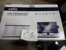1 x Cello 24" TV and DVD player, model: C2424FV2 - new in box (E3A)C8
