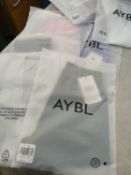 6 x pairs of AYBL shorts, 4 x sports bras, 2 x leggings, 1 x t-shirt, mainly small sizes - sealed