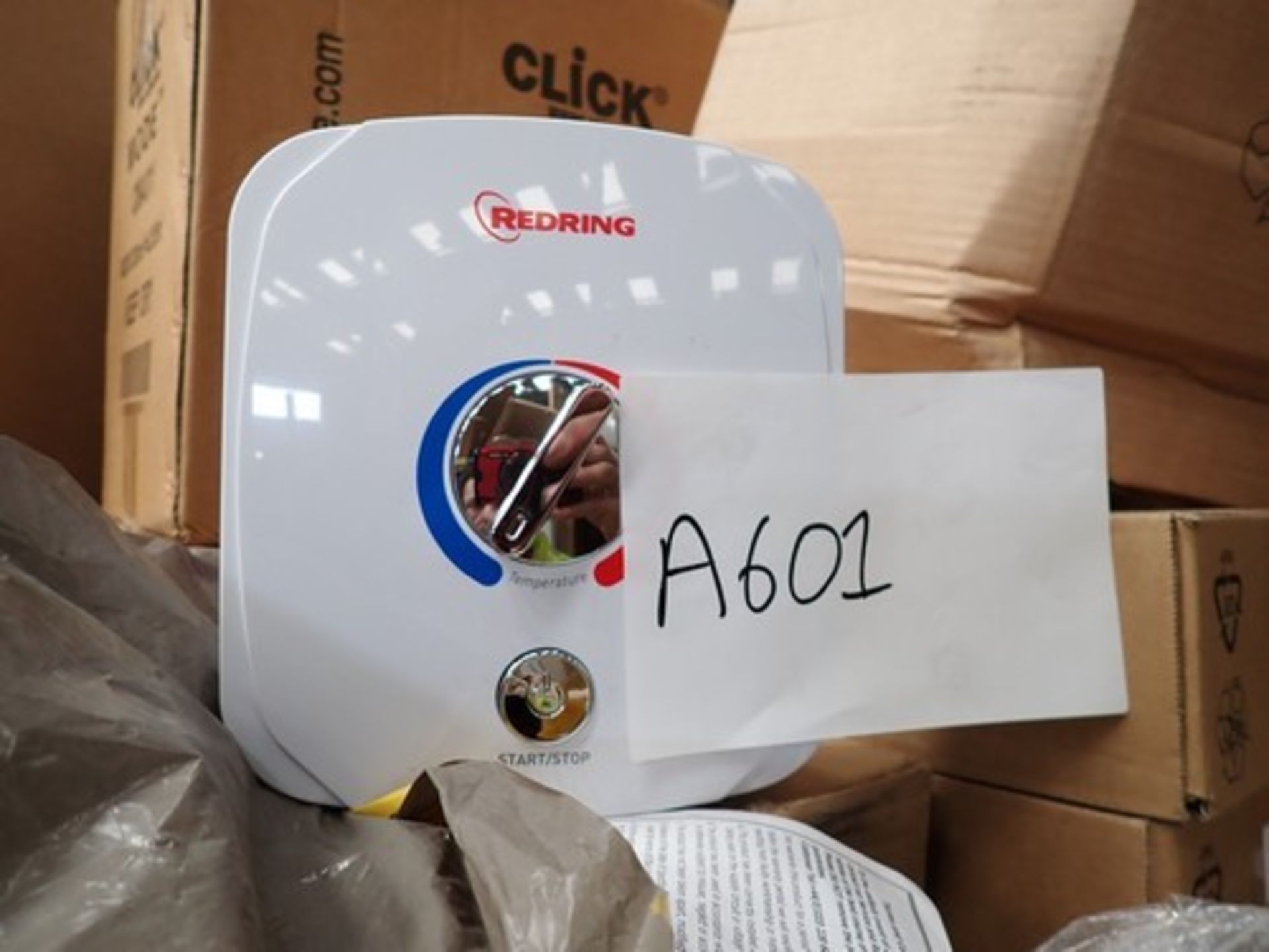 A selection of building and plumbing products, including Co2 alarms, under floor 40mm staples, - Image 5 of 9