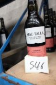 4 x 70cl bottles of Mac-Tella cognac Islay single malt scotch whisky (4) (S46) ( Row E 3B)