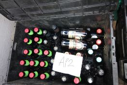 10 x plastic crates containing assorted beers, ciders, ales and non-alcoholic drinks, etc. - new