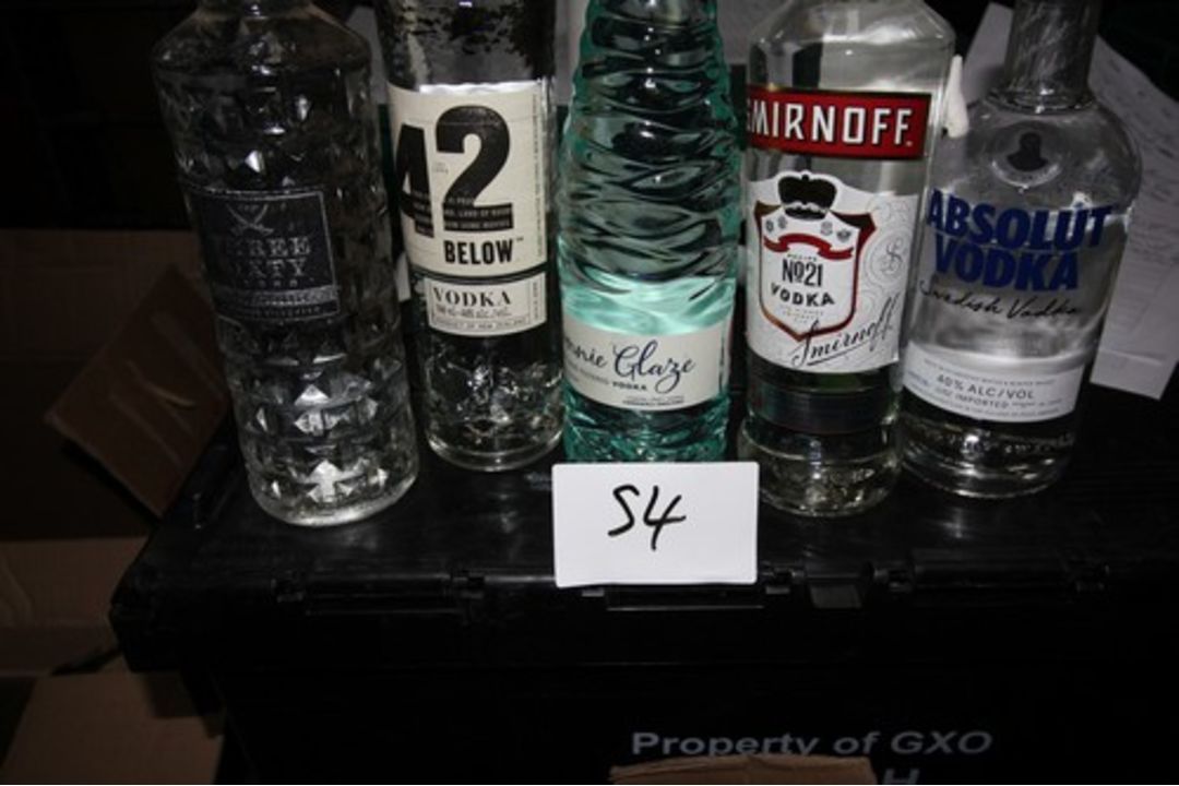 6 x 70cl bottles of Connie Glaze slow sand and filtered vodka, 2 x 70cl bottles of Three Sixty vodka