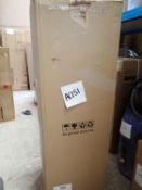 1 x Cult white linen and walnut floor lamp, model: CF-5782-T575 - sealed new in box (K5A)AC151