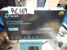 1 x TP-Link 16-port gigabit smart POE switch, model: TLSG1016PE - new in box (K7B)AC169