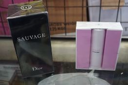1 x Chanel 3 x 20ml packs of Chance EDT and 1 x 250ml Dior Sauvage shower gel - sealed new in