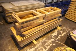 Various school woodwork benches.