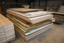 Pallet of chipboard and MDF etc for furniture making.
