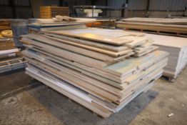 Pallet of coloured and other furniture laminated chipboard etc.