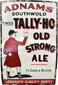 An early 20th Century enamel sign named for Adnams of Southwold, 'Tally-Ho' Old Strong Ale (24 x