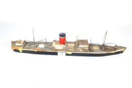 A scratch built wooden boat
