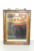 A 1920s/1930s Wills Gold Flake Cigarettes advertising mirror measuring approx. 12