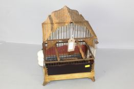 A Toleware bird cage