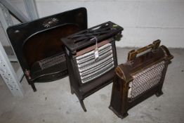 Three electric fires, sold as collectors items