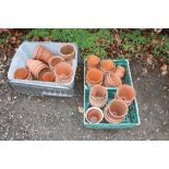 Three boxes of flower pots