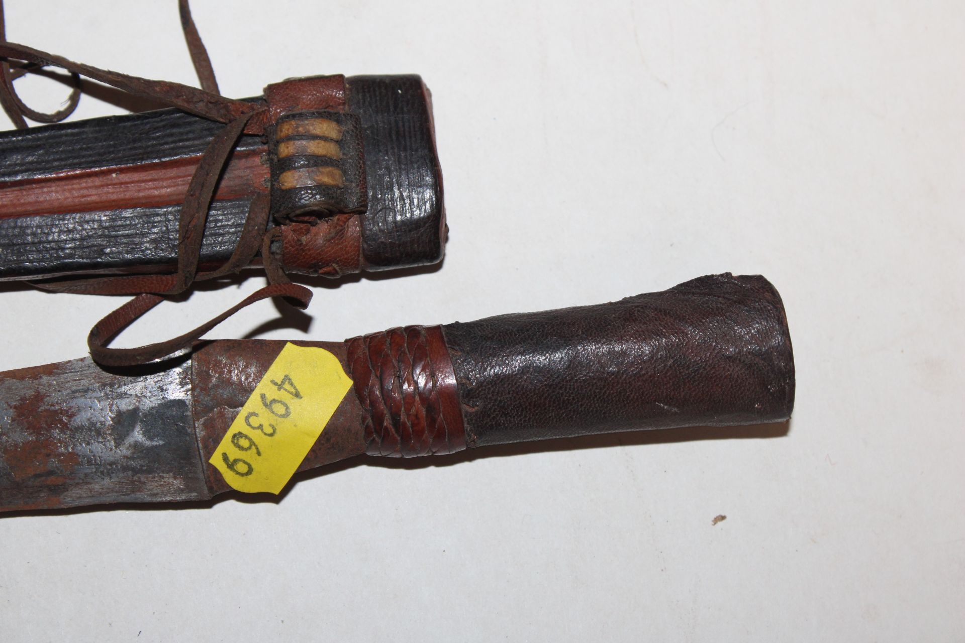 A Kukri knife together with a leather handled dagg - Image 8 of 13