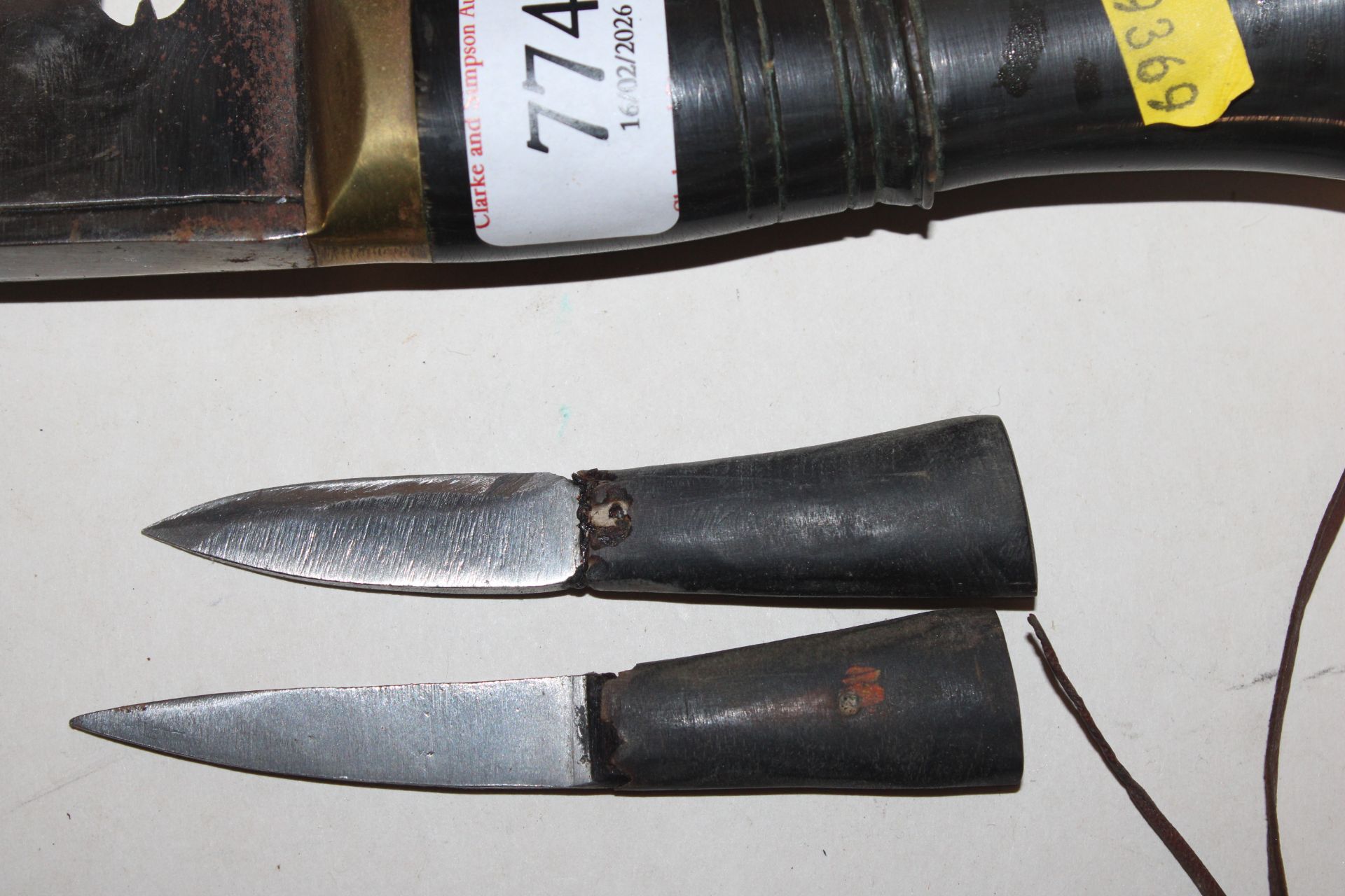 A Kukri knife together with a leather handled dagg - Image 10 of 13