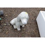 A garden ornament in the form of a dog