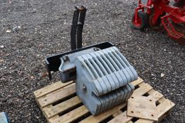 10x Massey Ferguson front weights on front linkage frame.