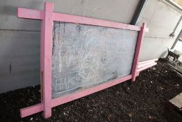 Large chalkboard.