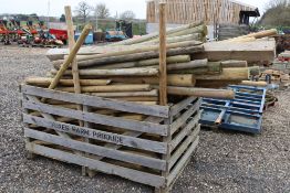 Crate containing a large quantity of various fence