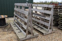 Pair of glass racks.