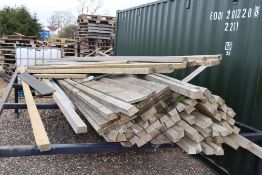 Large quantity of cant rail etc.