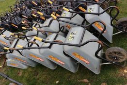 10x galvanised wheelbarrows. With solid wheels.