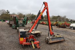Kuhn T4834ML linkage mounted hedge cutter. 2015. Serial Number F6046. With cable controlled spools.